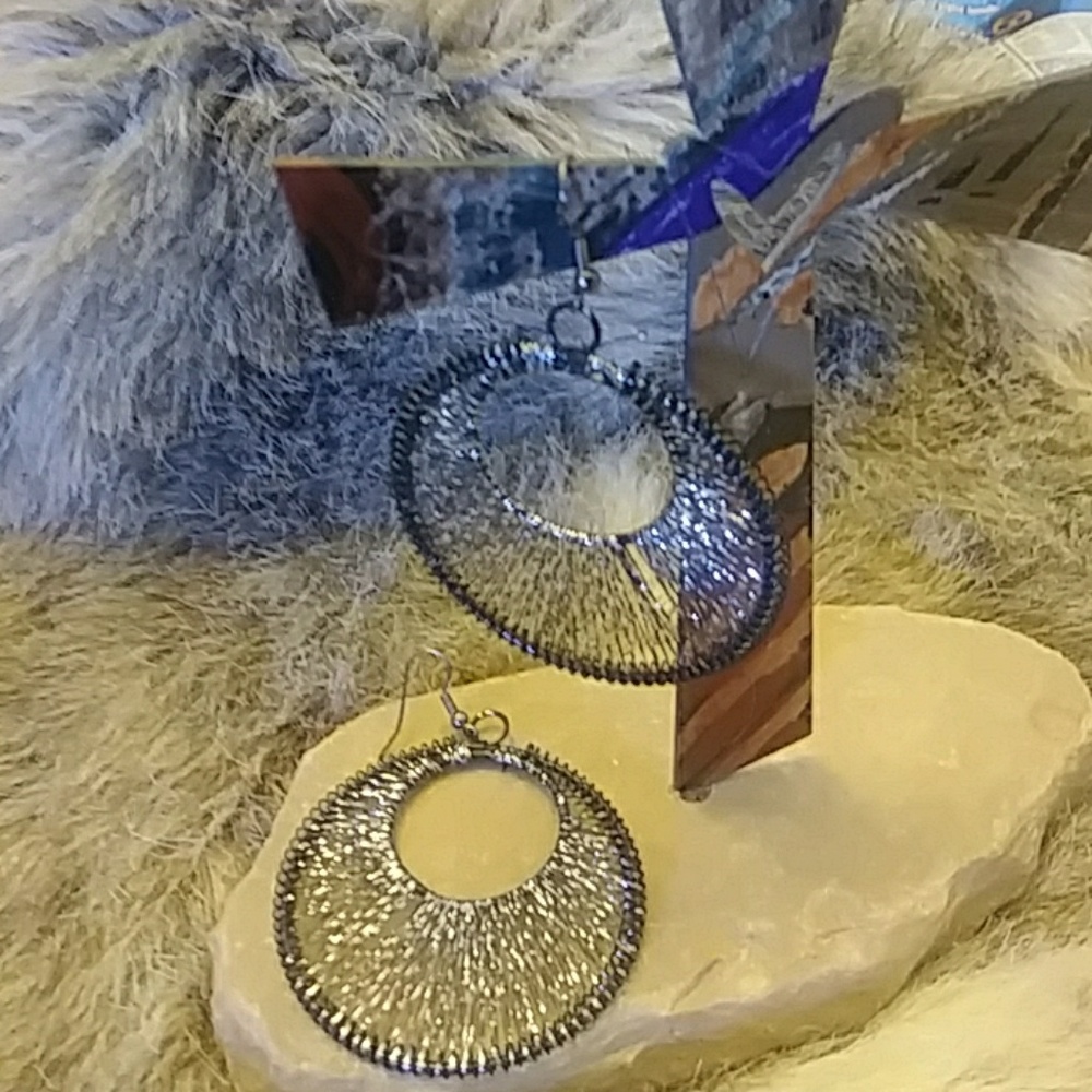 Black and Silver Earrings